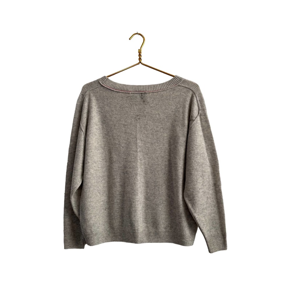 Saturday Sunday by Anthropologie Oversized Cashmere Crewneck Sweater in Gray XS - Picture 2 of 8